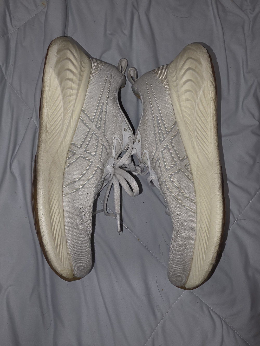 Asics Gel Nimbus 25 Running Shoes Size 8 White/cream